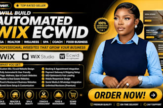 build automated wix ecwid yoga realtor wellness spa coach food business website