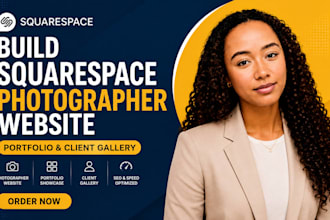 build squarespace photographer website, portfolio and client gallery