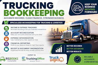 do trucking bookkeeping using rigbooks, truckingoffice and trucklogics