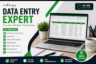 do accurate data entry, typing and ms excel work