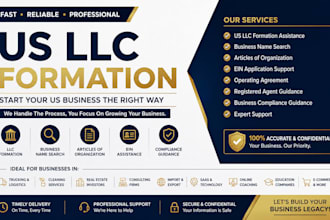 form your US llc for trucking, logistics, cleaning and real estate