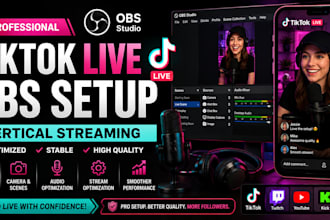 setup obs studio for tiktok live vertical streaming