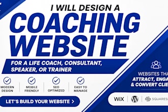 design a coaching website for a life coaching, consultant, speaker or trainer