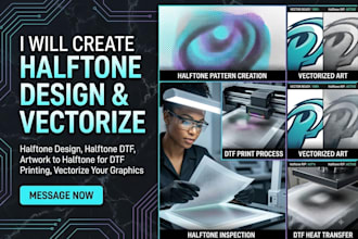 do halftone design, halftone dtf, artwork to halfone for dtf printing, vectorize