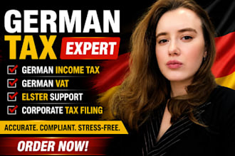 do german bookkeeping, income tax, vat and corporate tax filings via elster