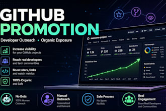 do organic github promotion, repository marketing and developer outreach