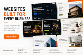 build custom ai website, business website, startup website, custom landing page
