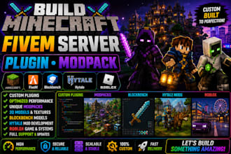 build minecraft fivem server plugin modpack blockbench model hytale create roblo