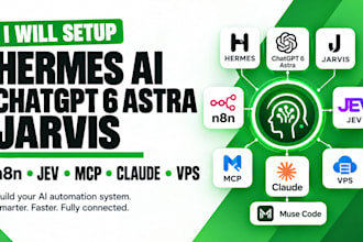 setup hermes chatgpt 6 astra jarvis n8n jev mcp claude vps jev ai muse code