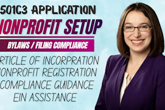 501c3 nonprofit registration irs tax exemption form 990 990ez 1023 bylaw in 24hr