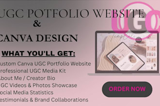 design ugc portfolio, media kit and website for content