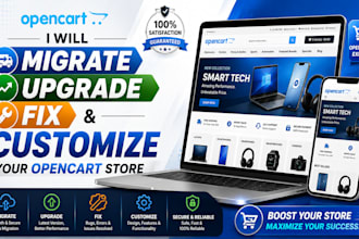 migrate upgrade fix and customize your opencart store