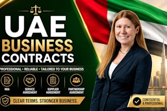 draft uae business contracts, nda, service and partnership agreements