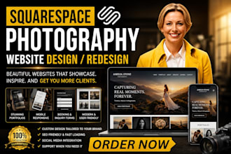 design or redesign squarespace website for wedding photographers