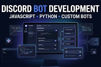 create a custom discord bot with javascript or python
