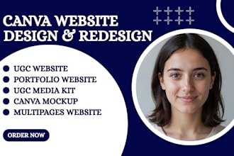 canva website design canva ugc portfolio website canva landing page redesign