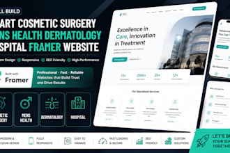 build smart cosmetic surgery mens health dermatology hospital framer website