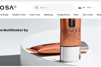 build skincare shopify store, skincare beauty website suncreen lipstick website