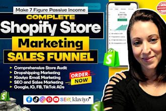 boost shopify sales with store audit, meta ads, tiktok shop ads and sales funnel