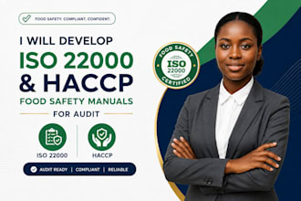 develop iso 22000 and haccp food safety manual for audit