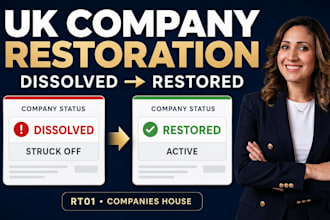 handle UK company restoration, dissolution and strike off