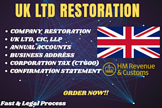 uk ltd, restore uk company, reactivate ltd company, business address