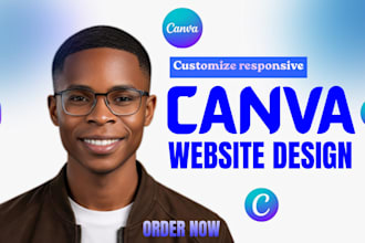 design responsive canva website canva landing page ugc portfolio in canva