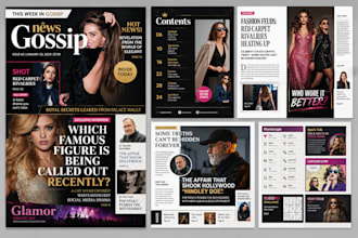 desgn editorial magazine newspaper ads, brochure product catalog business advert