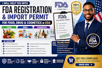 fda registration import permit for food, drug cosmetics in USA, fda label review