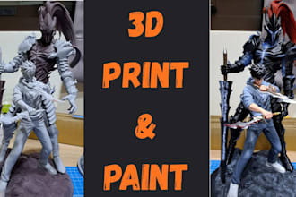 3d print and paint 3d model anime miniature  stl figurine resin printing model