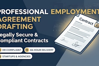 draft an employment agreement for your employees and staff