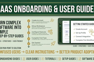 write saas onboarding guides user guides and software documentation