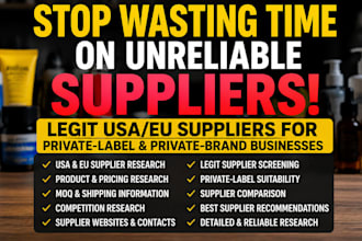 find top 2026 supplier for private brand usa eu legit product supplier research