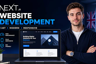 develop a nextjs website for your business