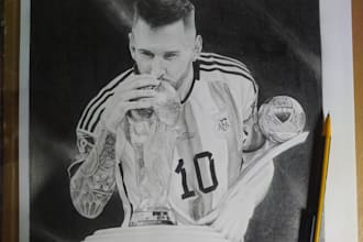 draw a realistic pencil portrait from your photo