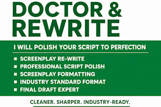 rush format and convert your script or screenplay in final draft in 24 hours