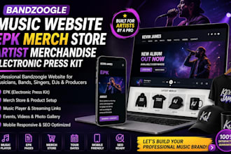 build epk merch store artist merchandise electronic kit bandzoogle music website