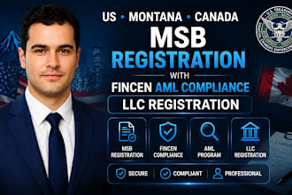 do US montana canada msb registration wit fincen aml compliance llc registration