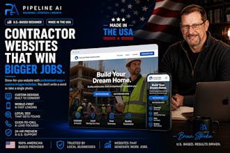 design a US based contractors website with content