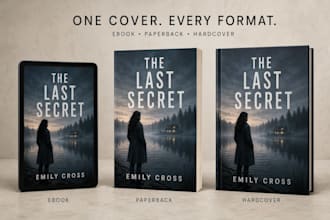 design a professional thriller mystery book cover for KDP