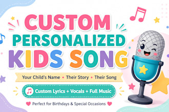 create a custom personalized children song for your child