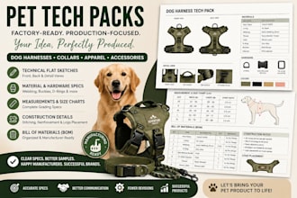design factory ready tech packs dog harness pet collar pet accessories