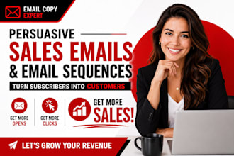 write persuasive email sales copy and email sequences copywriting
