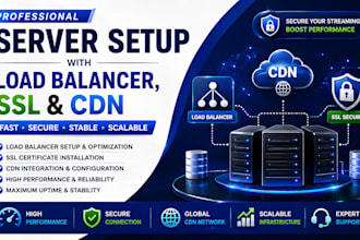 configure your streaming server with load balancer, SSL and CDN for streaming
