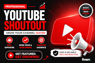 shoutout your youtube channel to organic subscribers to grow subs