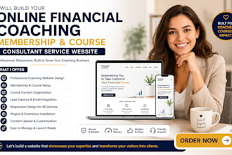 create online financial coaching membership course consultant service website
