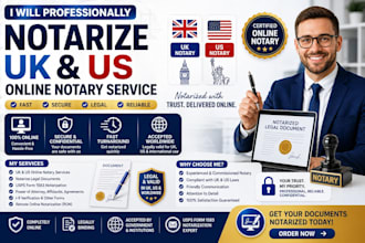notarize UK US online notary, notarize legal documents usps form 1583, UK notary