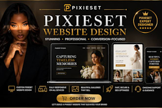 design pixieset showit squarespace wix photography websites