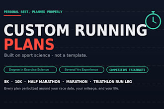 a personalized running plan backed by exercise science