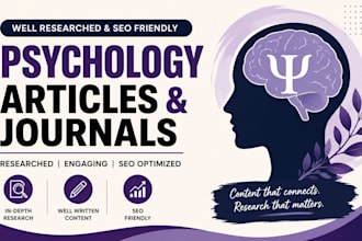 write SEO friendly cognitive psychology articles journals